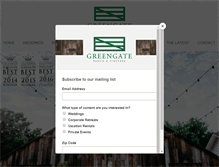 Tablet Screenshot of greengateweddings.com